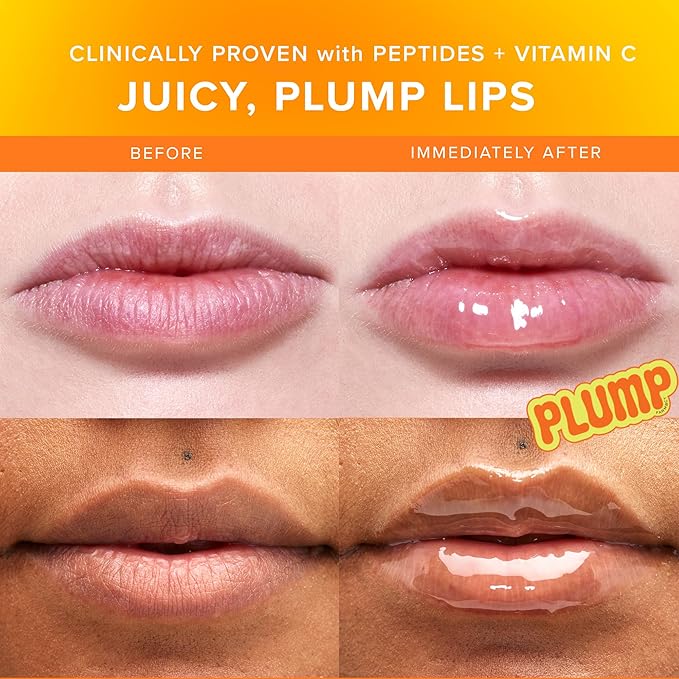 Farmacy Peptide Lip Balm - Lip Smoothie Hydrating Lip Balm with Vitamin C to Visibly Plump + Smooth Lip Lines - Nourishing Lip Treatment with a High-Gloss Finish - Mango (10g)-Velvo Beauty