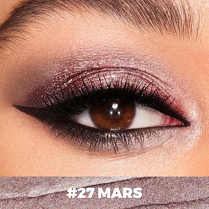 FOCALLURE Shimmer and Matte Cream Eyeshadow Stick,Smooth Brilliant Eye Brightener Pencil,High Pigment Eye Highlighter Pen for Women,Long Lasting Waterproof Eye Shadow and Liners Makeup (MARS)-Velvo Beauty