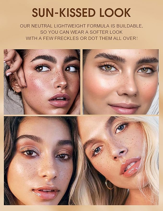 AKARY Freckle Pen Professional Lifelike Face Concealer Point Out Natural Waterproof Longlasting Soft Artificial Freckles Fine Makeup Freckle Pen Life Face Decoration (#04 Dark Brown)-Velvo Beauty