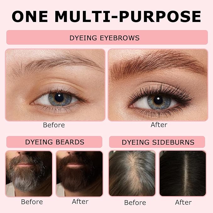 Eyebrow Color Kit with Brow Color & Eyebrow Pencil, 2-in-1 Natural Effects Eyebrow Makeup Set, Easy & Safe to Use 10ml - Blonde-Velvo Beauty