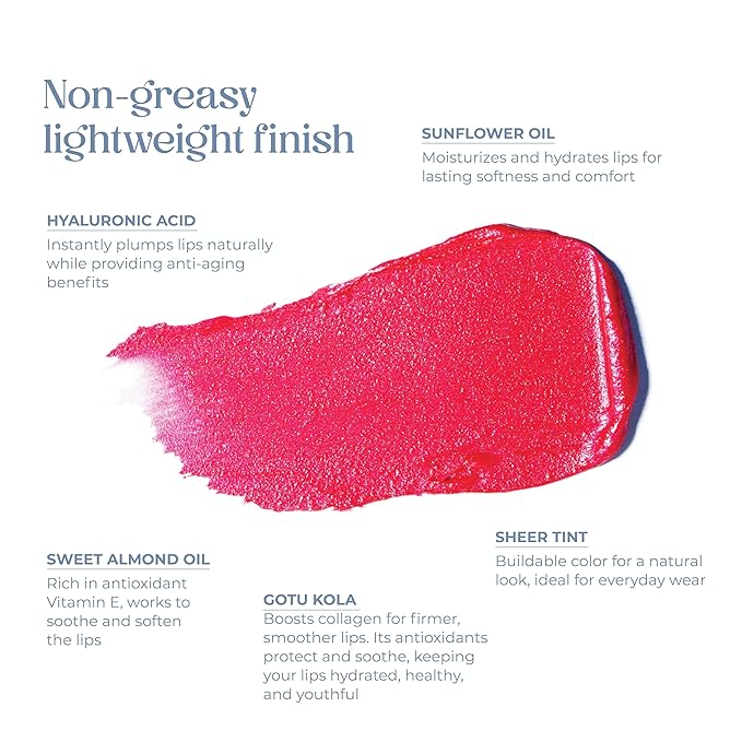 Tinted Lip Balm. Moisturizing Sheer, Buildable Lip Color with Hyaluronic Acid, Vitamin E and Rich Oil, Perfect Revitalizer for Chapped Lips. Beauty Plumper Moisturizer 0.21oz - Rosy Bloom-Velvo Beauty