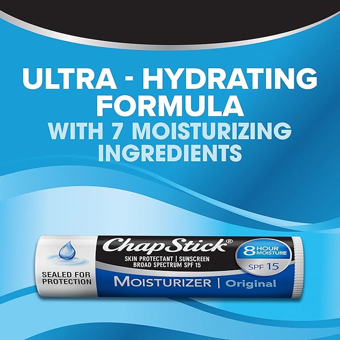 Abreva 10 Percent Docosanol Cold Sore Treatment, Fever Blister and Cold Sore Cream - 0.07 oz plus ChapStick Moisturizer Original Lip Balm - 0.15 oz Value Pack-Velvo Beauty