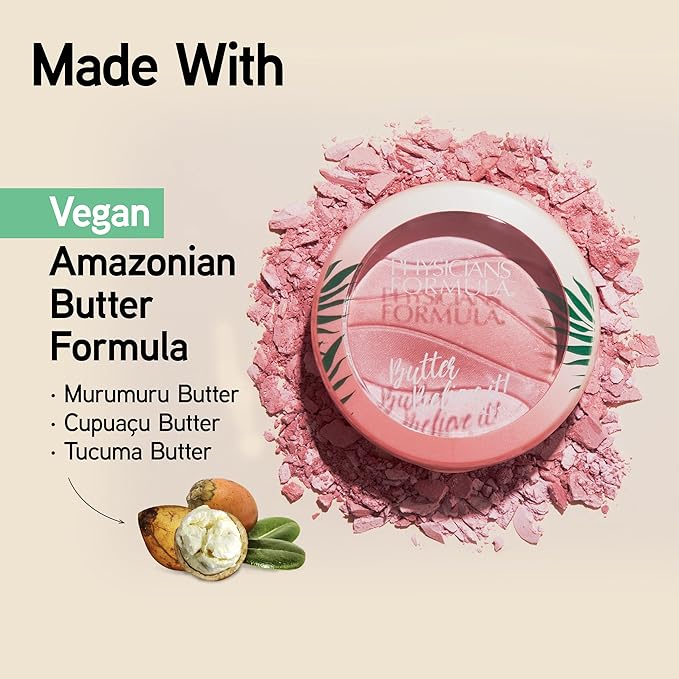 Physicians Formula Butter Believe It Blush Makeup Powder, Pink Sands | Murumuru Butter | For Sensitive Skin | Dermatologist Tested, Clinicially Tested-Velvo Beauty
