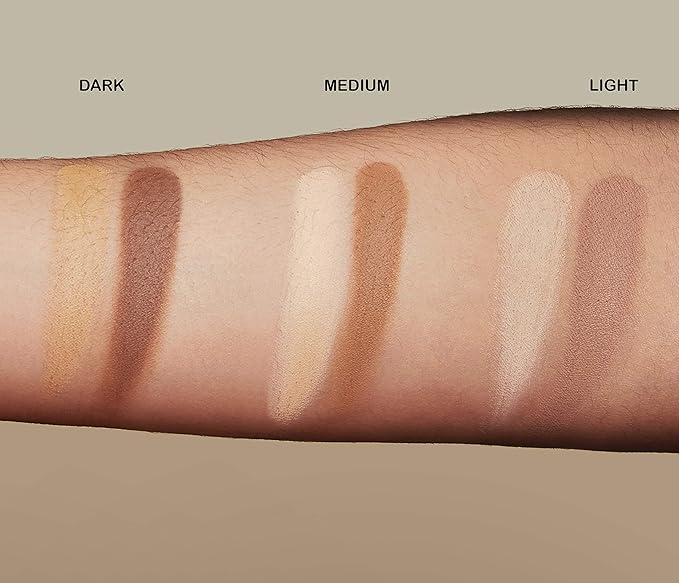 Jecca Blac Sculpt and Soften Contour Palette, Creamy Formula with Natural Finish, Medium Coverage, Gender Neutral and LGBTIQA+ Inclusive Make Up, Dark, 12g-Velvo Beauty