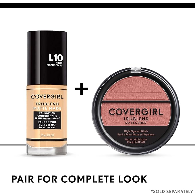 COVERGIRL Trueblend so Flushed High Pigment Blush & Bronzer, 345 - Hot & Frenzy, 0.33 Oz-Velvo Beauty