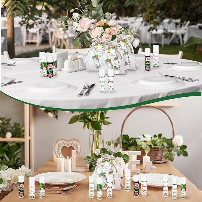 200 Pcs Baby Shower Wedding Party Favors Gift Set, 50 Pcs Baby Shower Hand Cream and 50 Lip Balm for Wedding Bridesmaid Guests Gift Supplies with 50 Organza Bag 50 Thank You Tag(Tropical)-Velvo Beauty