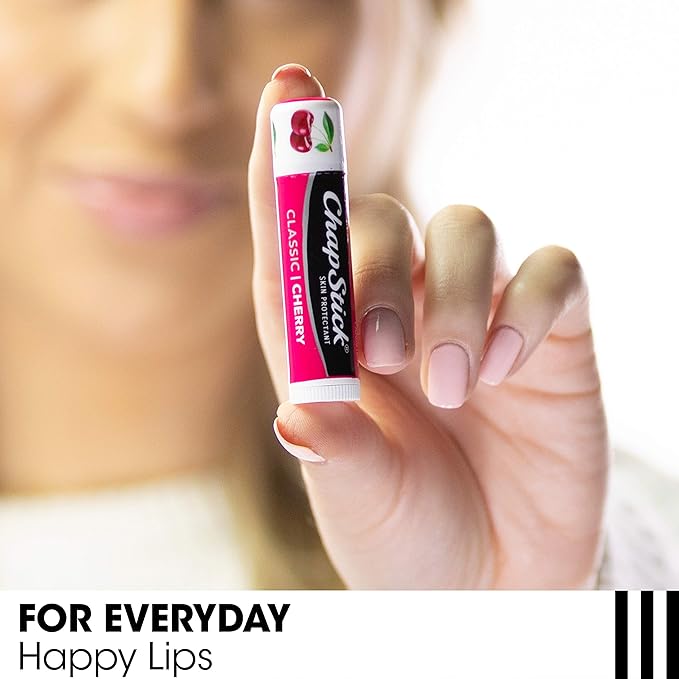 ChapStick Lip Care Set, Classic Collection 3-Pack – Spearmint, Cherry, and Strawberry Lip Balm, 0.15 Ea-Velvo Beauty