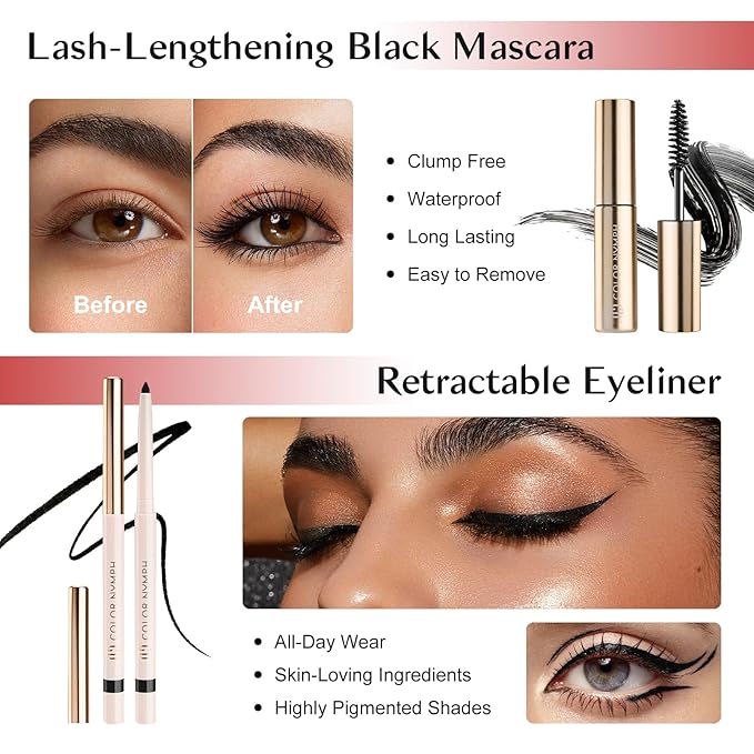 Color Nymph All In One Makeup Kit For Teenager Girls, Beginners Makeup Set For Teens Full Kit Cosmetic Set Girl Make up Kit For Girls 18 color eyeshadow 4 color Glitter & Lipgloss Blush Mirror - Red-Velvo Beauty