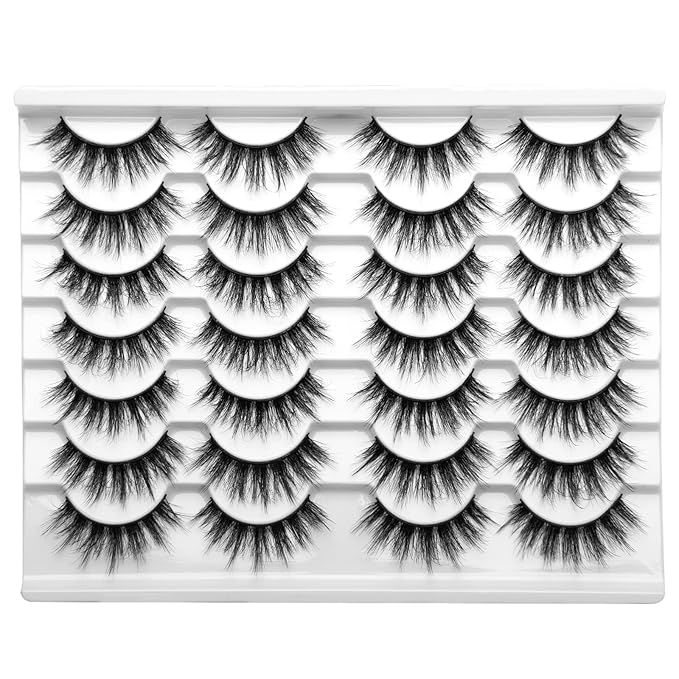 Fake Lashes False Eye Lashes Mink False Eyelashes Natural Cat Eye Lashes Fluffy Fake Eyelashes 16MM Lashes A25-Velvo Beauty
