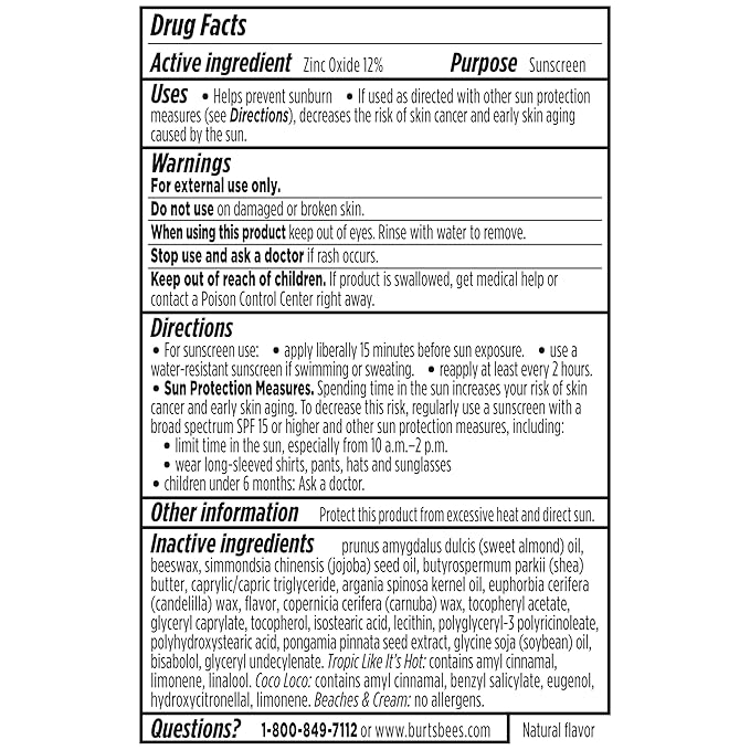 Burt’s Bees SPF 30 Lip Balm Mothers Day Gifts for Mom, Island Getaway - Coco Loco, Beaches & Cream, Tropic Like It's Hot, Water-Resistant Sun Care, Natural Origin Lip Treatment, 3 Tubes, 0.15 oz-Velvo Beauty