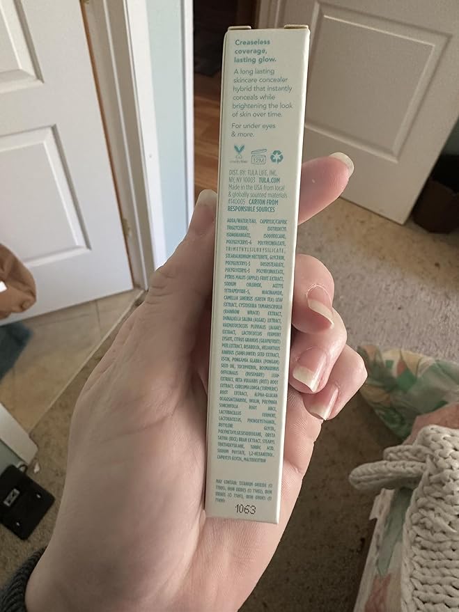 TULA Skin Care Radiant Skin Brightening Serum Concealer - Conceals Dark Circles & Discoloration, Longwearing & Crease-Resistant, Brightens the Appearance of Skin Over Time, Shade 120, 0.18 fl oz.-Velvo Beauty