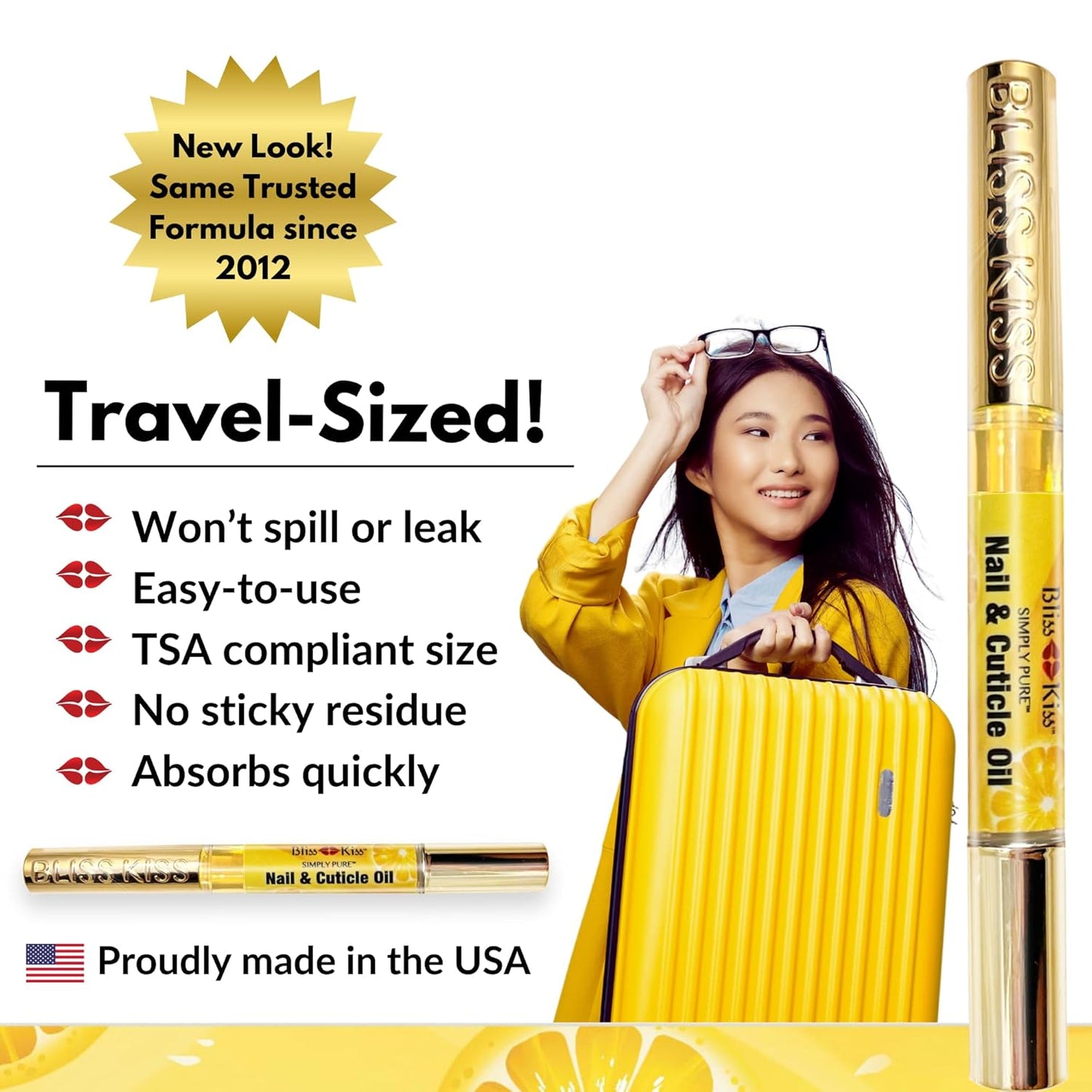 Bliss Kiss | Crisp Fragrance 4 Nail Oil Cuticle Pens w/Vitamin E & Jojoba⏤Nail Strengthener Nail Growth Treatment for Brittle Peeling Breaking Thin Nails-Velvo Beauty