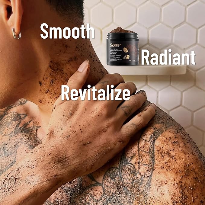 Cocoon Dak Lak Face Polish, Body Polish & Body Butter Combo. 100% Vegan Exfoliating Scrub for Smooth & Glowing Skins | Reduce Stretch Marks, Acne & Cellulite | Gift for Coffee Lovers (6.76 fl oz each)-Velvo Beauty