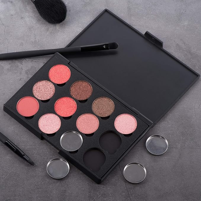 Empty Magnetic Eyeshadow Makeup Palette with 12Pcs 26mm Round Metal Pans-Velvo Beauty
