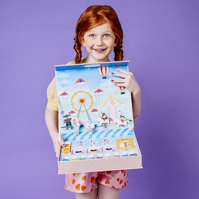 MISS NELLA Pop-up Beauty Suitcase, Nails and Accessories Set, Perfect for Children and Teens, Great for Parties and Sleepovers- Kid Friendly and Non-Toxic-Velvo Beauty