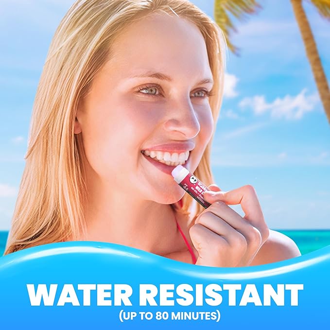Rubber Ducky | Lip Sunscreen, Lip Balm with SPF 44, Water Resistant Sunscreen Lip Balm | Vegan, Untinted, Cherry Flavor, with Vitamin E | All Season - Broad Spectrum Sunscreen for Lips-Velvo Beauty