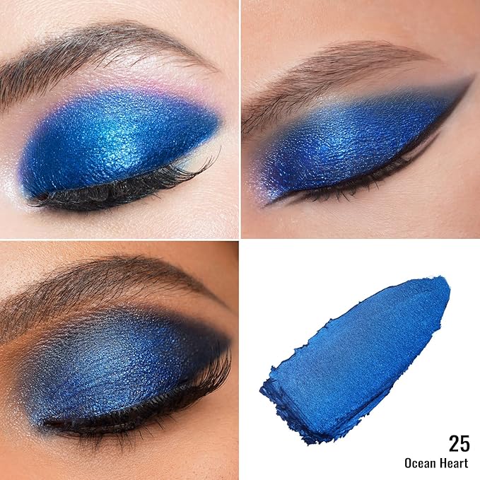 Oulac Shimmer Cream Eyeshadow also for Highlighter Blendable Eye Shadow Waterproof&Long Lasting with Moisturizing Formula Soft Shimmer Eye Make-up,Vegan & Cruelty-Free,6g 25-Velvo Beauty