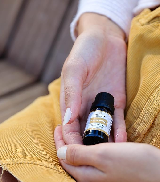 Vitality Extracts Frankincense Essential Oil - 10ml, Boswellia Serrata, Aromatherapy, Skin Care, Natural Calm, Rest & Relaxation, Yoga, Comfort-Velvo Beauty