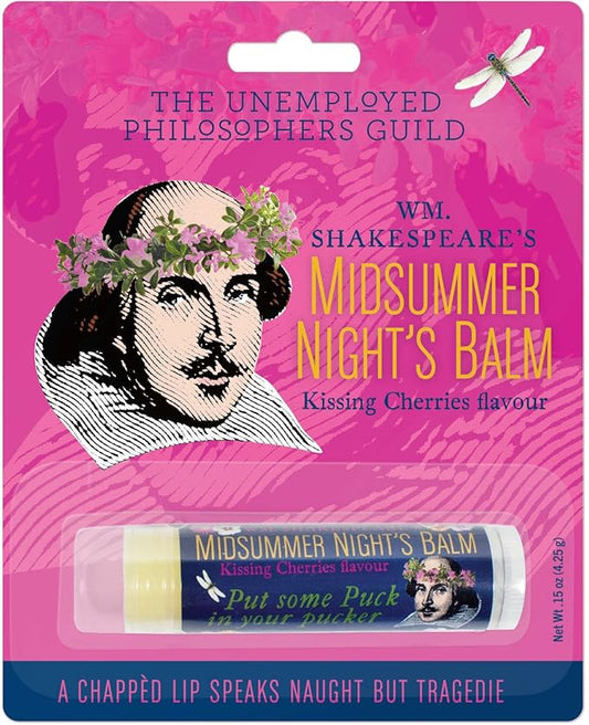 Shakespeare's Midsummer Night's Lip Balm Tube, Cherry Flavored - Cruelty-Free and Made in the USA from Natural and Imported Ingredients-Velvo Beauty