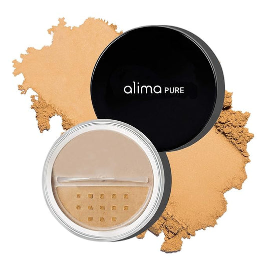 Alima Pure Matte Foundation Loose Mineral Powder Foundation Makeup, Loose Powder Makeup Oil Free Talc Free Powder, Natural Makeup Mineral Foundation Full Coverage Natural Foundation Powder .15 oz/4.5g-Velvo Beauty