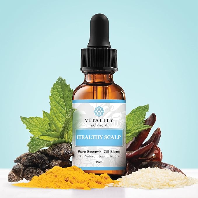 Vitality Extracts Healthy Scalp Essential Oil Blend - 30ml, Cleanse, Hair Growth, Amla Oil, Ayurvedic, Hair Repair, Strengthening, Rejuvenate, Luster & Shine-Velvo Beauty