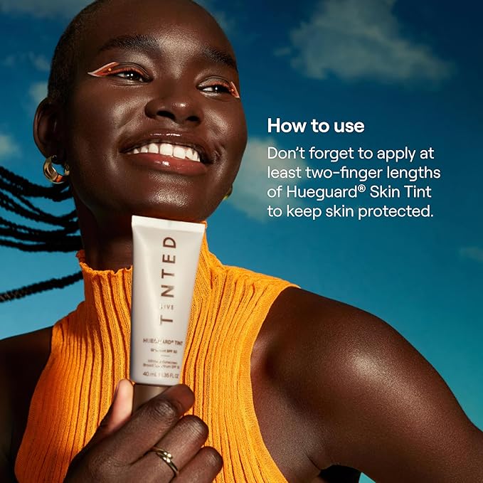 Live Tinted Hueguard Skin Tint SPF 50 - Tinted Mineral Sunscreen with Light-Medium Buildable Coverage With a Hydrating and Radiant Finish - Water and Sweat Resistant, 1.35 fl oz - Shade 06-Velvo Beauty