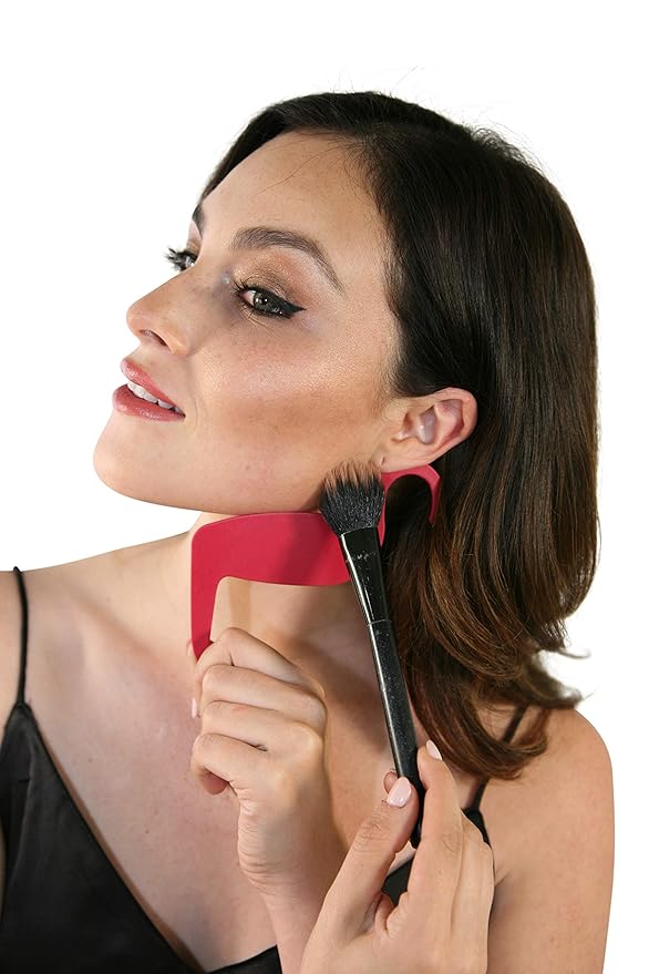 Contour Stencil by Revo - Makeup Kit Brushes Set - Eyebrow Pencil Tint Shaper- Nose Contour Palette Kit Organizer Tool - Contouring Cheeks & Nose - Use w/Foundation Beauty Sponge Bronzer Blush Powder-Velvo Beauty