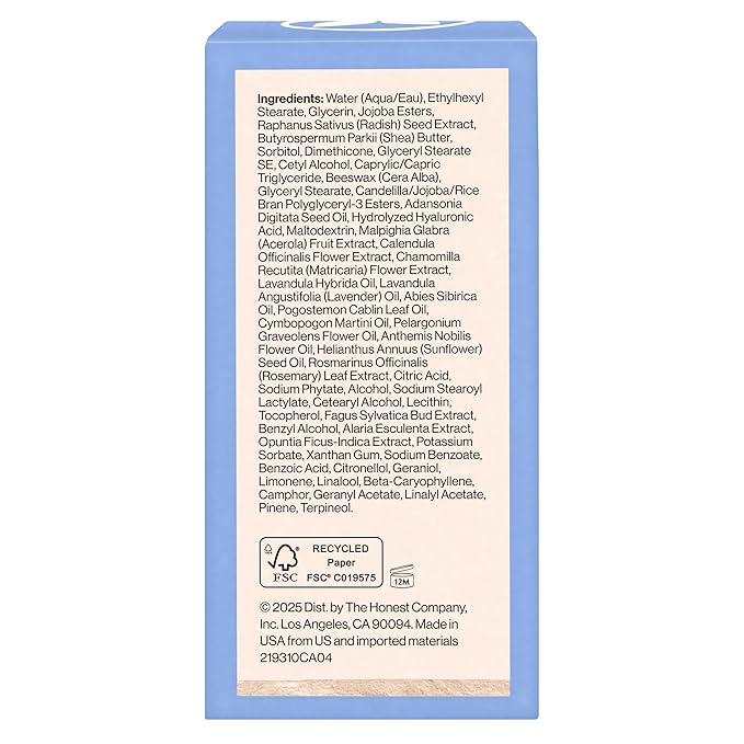 Honest Beauty Deep Hydration Face Cream for Dry Skin | Hydrates + Supports Natural Moisture Barrier | Hypoallergenic + Gentle for Sensitive Skin | 1.7 fl oz-Velvo Beauty