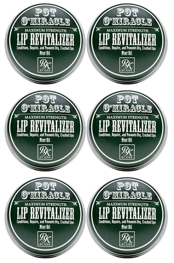 Ruby Kisses Pot O' Miracle Maximum Strength Lip Revitalizer Lip Balm (Mint-6 Pack)-Velvo Beauty