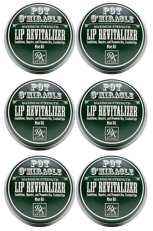 Ruby Kisses Pot O' Miracle Maximum Strength Lip Revitalizer Lip Balm (Mint-6 Pack)-Velvo Beauty