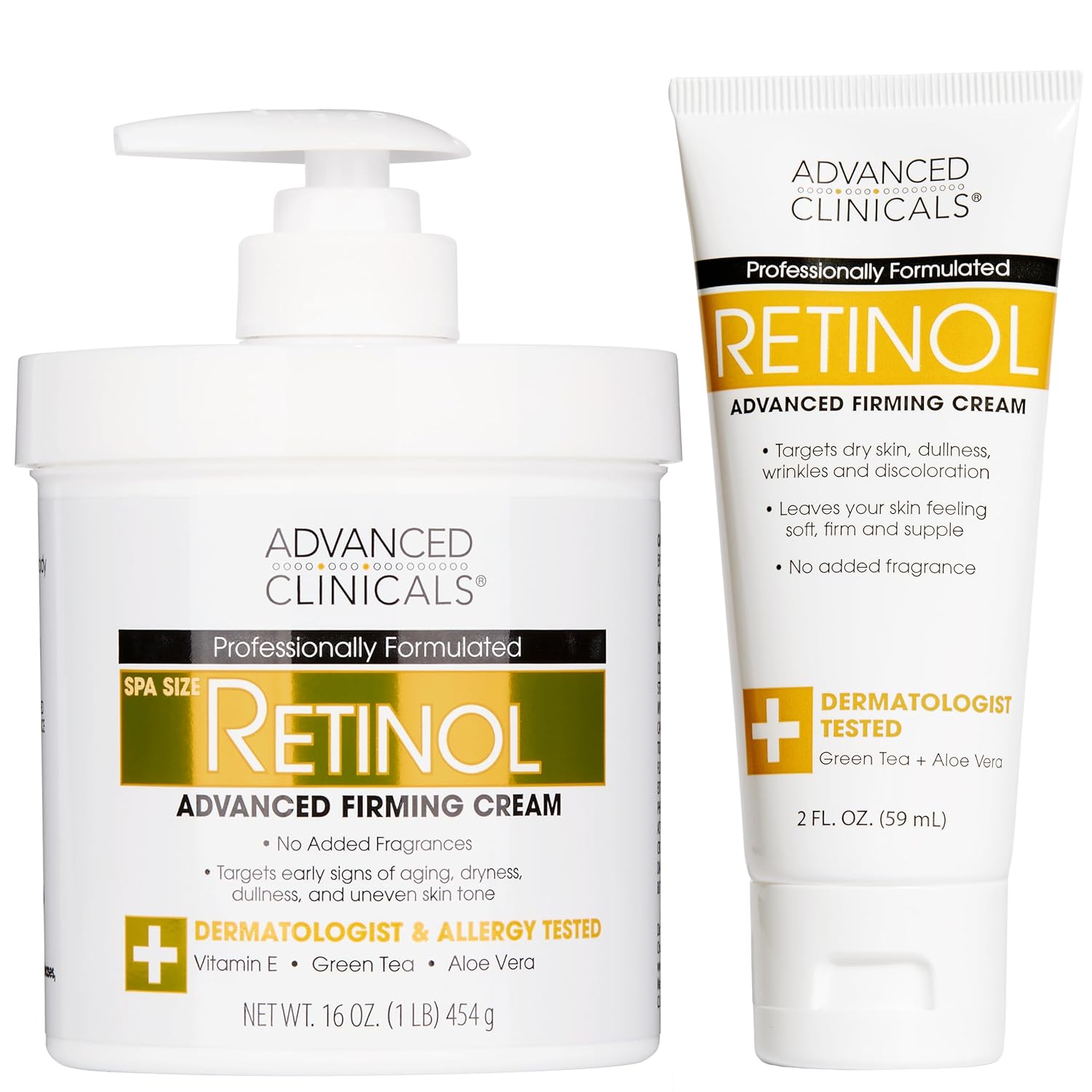 Advanced Clinicals Retinol Body Lotion & Face Moisturizer | Anti Aging Skin Care Retinol Body Cream For Women & Men Improves Appearance Of Fine Lines, Wrinkles, & Look Of Crepey Skin, W/Travel Size-Velvo Beauty