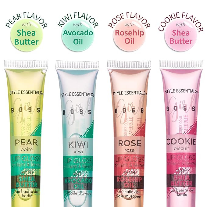 Expressions 12pc Lip Gloss Lip Oil Collection – Lip Gloss Tubes with Essential Oils, Moisturizing, Hydrating Lip Glosses, Lip Glow Oil, Hydrating Lip Balm-Velvo Beauty