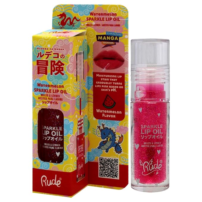 RUDE Manga Sparkle Lip Oil-Velvo Beauty
