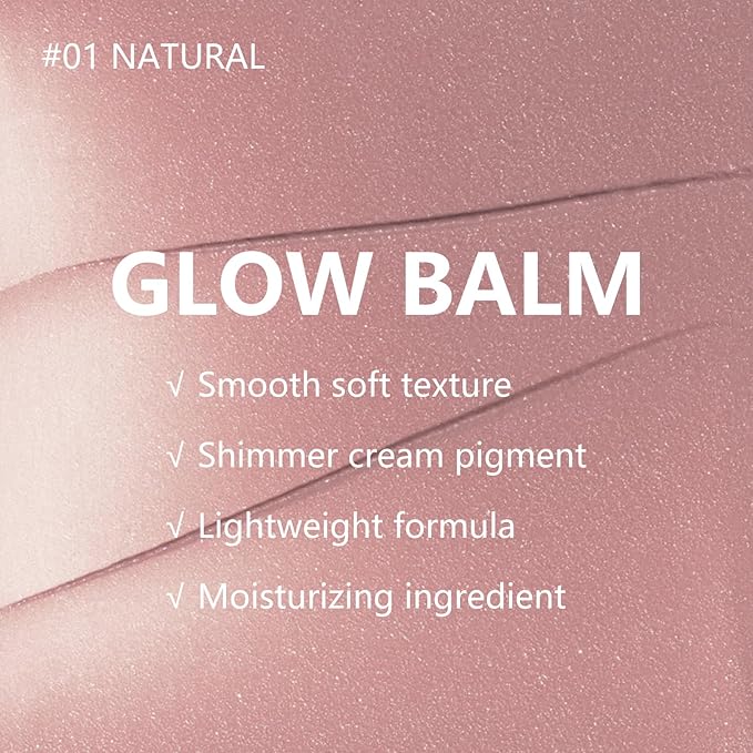 KYDA Miracle Glow Balm, Glow Tinted Blush Balm, Multiuse Face Balm for Cheek Lips Eyes, Hydrating Cream Blush, Blendable Lightweight, Shimmer Blusher, Natural, 1.76 oz-Velvo Beauty