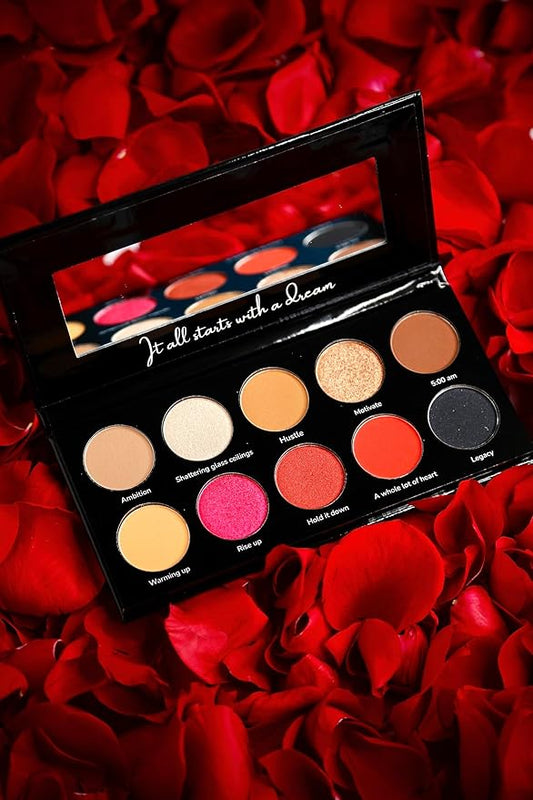 Beauty The Dream Palette, Eyeshadow Palette, Eye Shadow Palette Makeup, Face Makeup Palette, 10 Colors Makeup Kit, Multipurpose Beauty Makeup Set, Pigmented Eye Makeup Palette for Women-Velvo Beauty