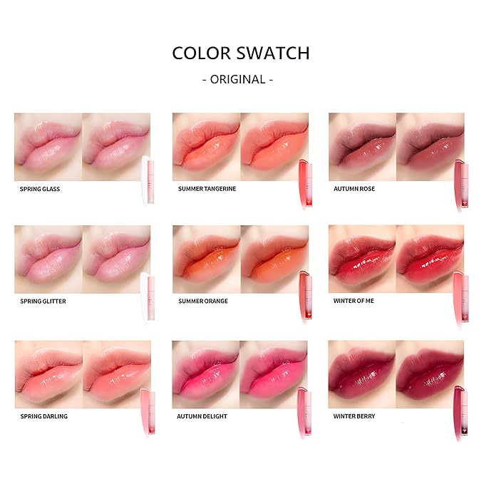 keybo Lip Plumper Dotom Lip Plus 16 Colors, 3 Steps Extreme Plumping Clear Lip Gloss by Essence Lip Care Oil & 16 Color Tints from Korean Makeup (07. Autumn Rose)-Velvo Beauty