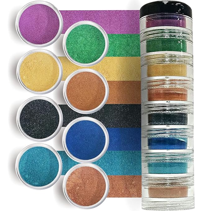 Loose Mineral Eyeshadow and Contouring Palette - Caribbean 8 Shade Set-Velvo Beauty