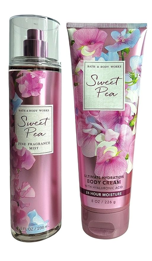 Sweet Pea - Fine Fragrance Mist & Ultra Shea Body Cream – 2 pc. Gift Set-Velvo Beauty