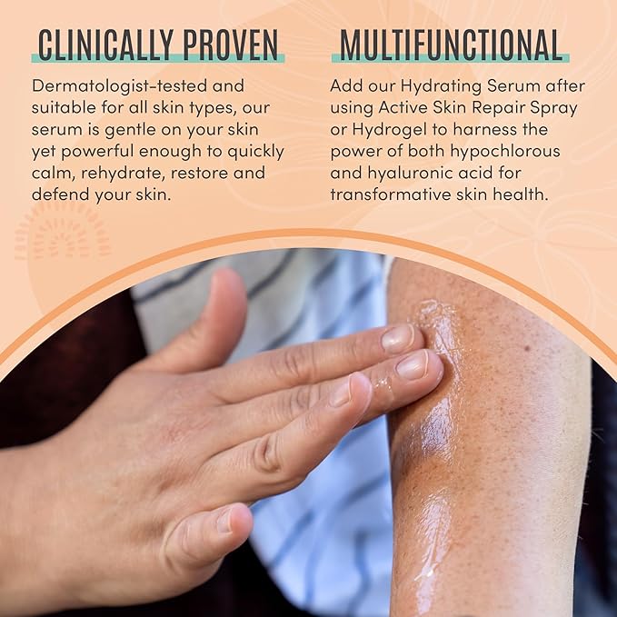 Active Skin Repair Face and Body Hydrating Serum, EWG Certified Hyaluronic Acid for All Skin Types, Dermatologist-Tested Moisturizing Anti-Aging Serum with Ceramides & Niacinamide, 5 fl. oz.-Velvo Beauty