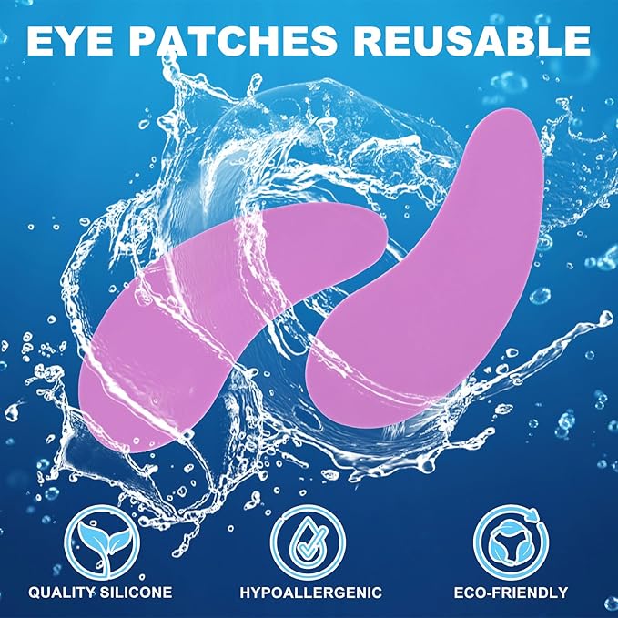 PAGOW 5 Pairs Reusable Under Eye Patches, Silicone Eye Patches, Eye Wrinkle Patches, Under Eye Mask Patches for Skin Care Effect to Reduce Wrinkles & Fine Lines-Velvo Beauty