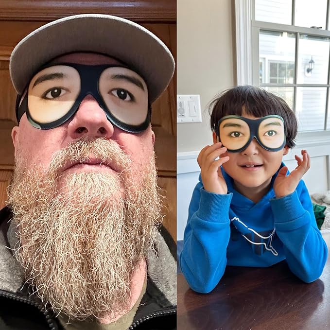 Honbay 3D Funny Eyeshade Soft Sleep Eye Mask with Adjustable Head Strap for Travel, Game, Party, Rest, Sleeping (Girl)-Velvo Beauty