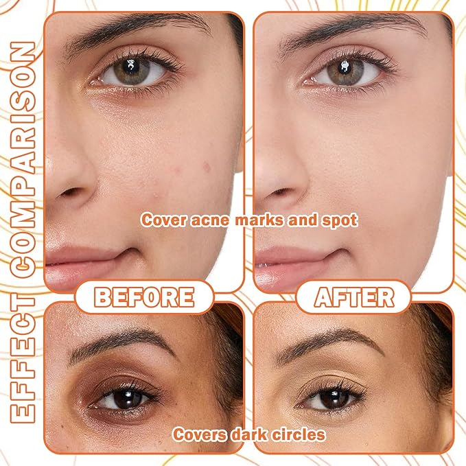 6 Colors Correcting Concealer Palette,Contouring Highlighting Concealer Palette Makeup Kit with Brush,Foundation Makeup Cream Contour Palette for Conceals Dark Circles,Blemish(01#)-Velvo Beauty