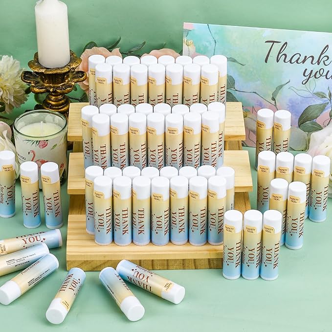 DMSKY Appreciation Gifts 60 Pcs Lip Balm Bulk, Staff Appreciation Gifts Bulk Thank You Gifts Bulk for Coworkers Teacher Worker Employee Leaving Farewell Gifts-Velvo Beauty