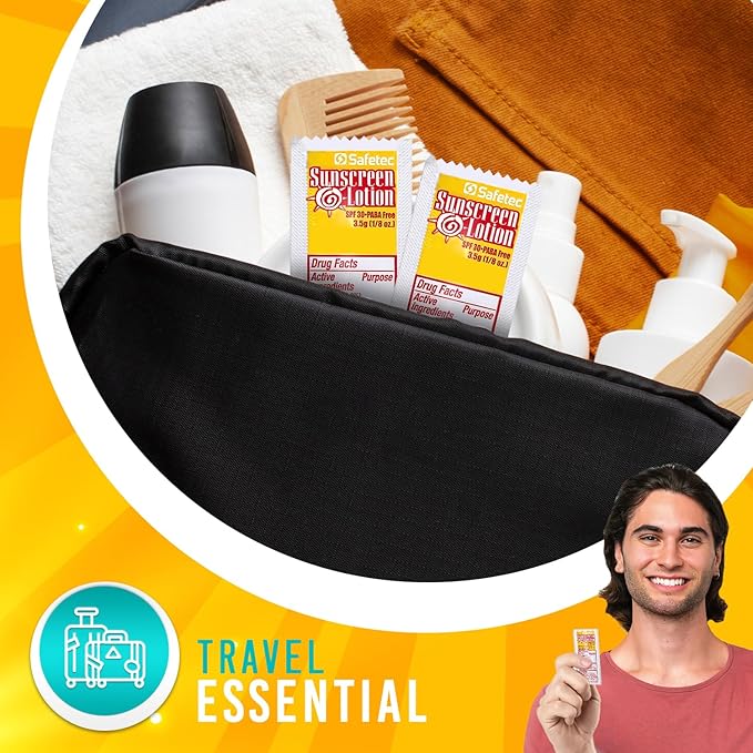 Sunscreen Lotion, SPF30 Protection and PABA Free, Individual Packets of Sunscreens (Pack of 1000) – Travel Size Sun Screen for Outdoors, Bundled with reclosable Homesphere bag-Velvo Beauty