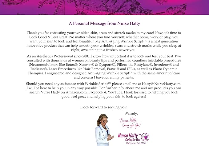 Nurse Hatty® Anti-aging Wrinkle Script Forehead 2pk. Silicone Skincare Pads for Wrinkles-Velvo Beauty