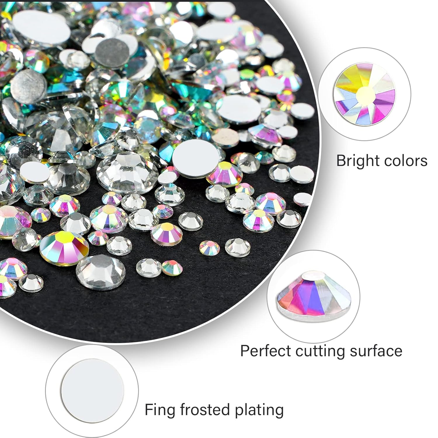Canvalite 2784PCS Rhinestones Crystal AB Rhinestones for Nail with 5Pcs 3ml B7000 Jewelry Glue and Pick Up Tweezers and Nail Rhinestone Picker, Nail Art Tools,Stocking Stuffers Gifts for Women-Velvo Beauty