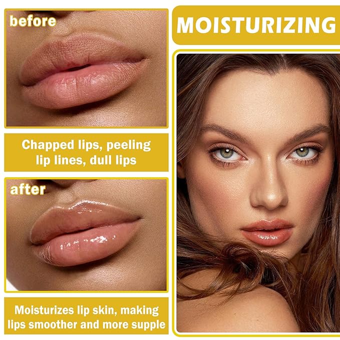 CAHIUYOA 4PCS Bee Lip Balm Honey Pot Honey & Strawberry Lip Balm Lip Mask Moisturizing Hydrating Honey Pot Lip Balm with Stick Prevention Dry & Cracked Lip Scrubs Exfoliator-Velvo Beauty