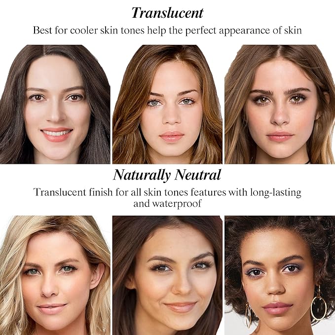 FV Translucent Powder Setting Powder, Oil-control & Long Lasting Loose Face Powder, Waterproof, Lightweight & Blurring Pores Finishing Powder, Talc-free Baking Powder Makeup, Translucent-Velvo Beauty