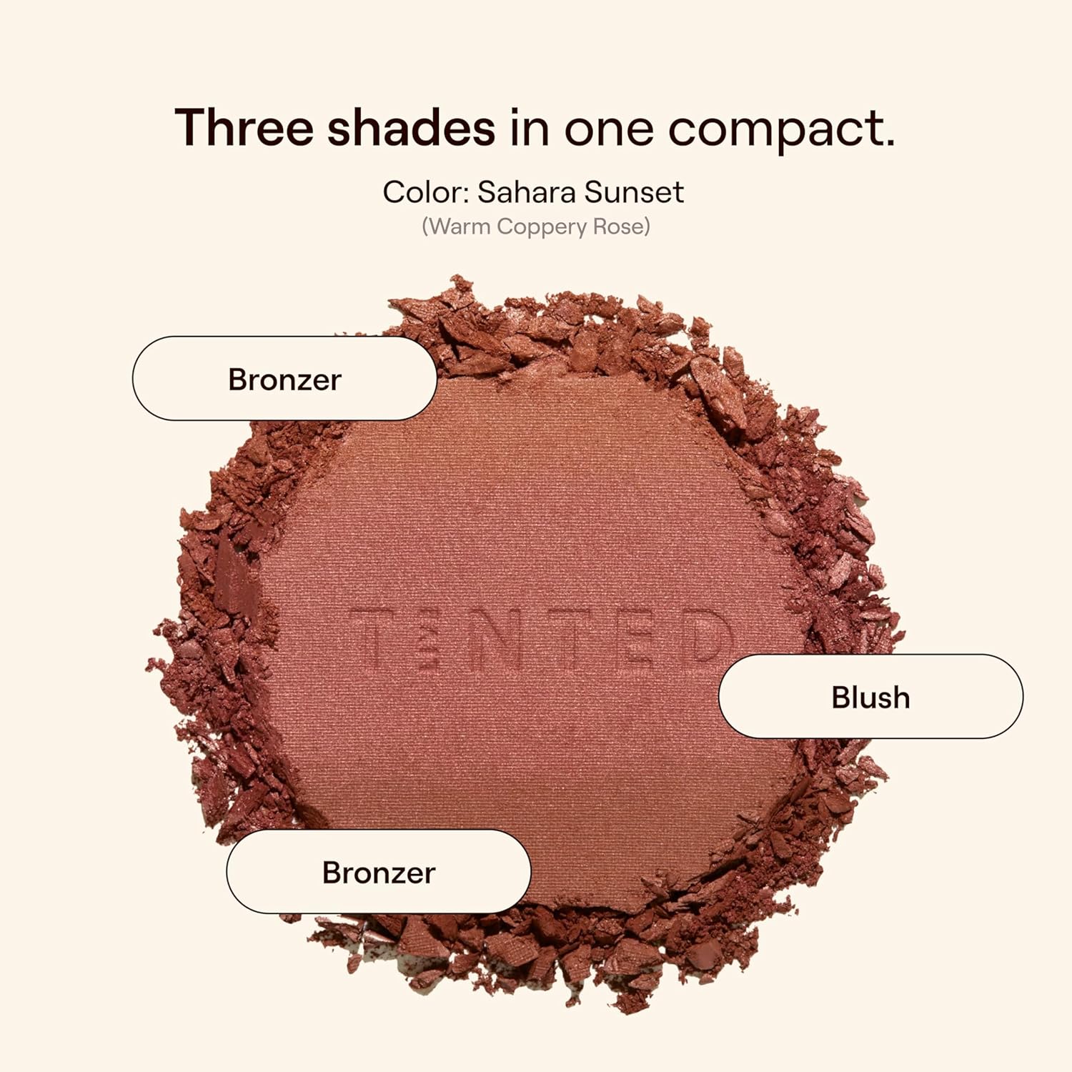 Live Tinted Huebeam Gradient Blushing Bronzer - Lightweight, Highly-Pigmented, Buildable & Blendable - Sunkissed, Glowy, Even Toned Skin Face Blush and Bronzer - Sahara Sunset-Velvo Beauty