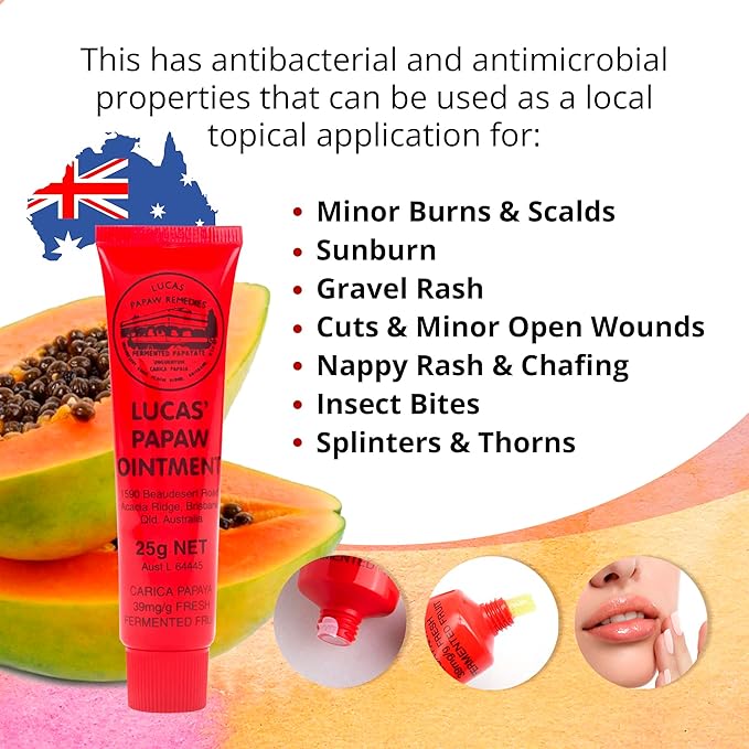 Lucas Pawpaw Lip Ointment, Lucas Pawpaw Cream, Lucas Pawpaw Ointment for Lips & Dry Skin - Unique All Skin Types, All Gender- Any Season Gift Pack with 75g and 15gr Pawpaw Balm-Velvo Beauty